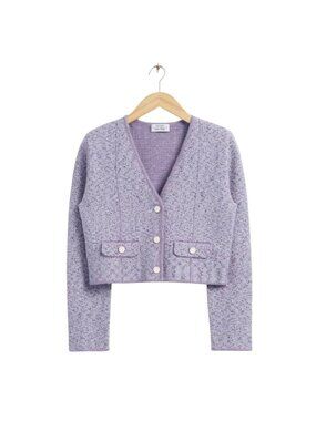 & Other Stories Lavender Tweed Lady Jacket w/ Accent buttons - Size M